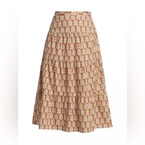 Rhode Laine Tiered Cotton Skirt Sz XS